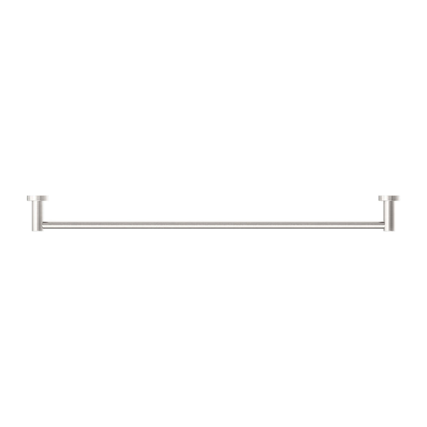 Nero Mecca Single Towel Rail 800mm Brushed Nickel Bathroom Accessories Nero