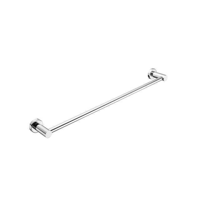 Nero Mecca Single Towel Rail 800mm Chrome Bathroom Accessories Nero