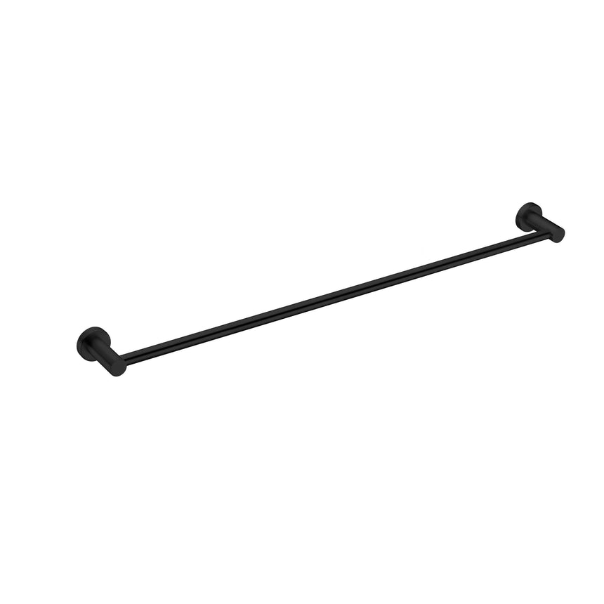 Nero Mecca Single Towel Rail 800mm Matte Black Bathroom Accessories Nero