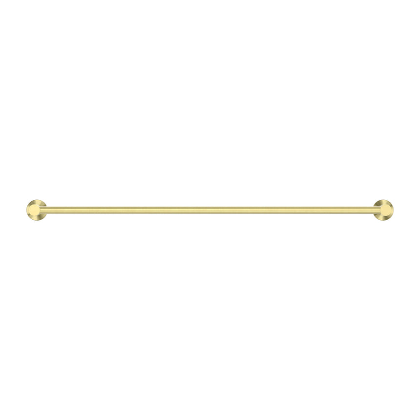 Nero Mecca Double Towel Rail 800mm Brushed Yellow Gold Bathroom Accessories Nero