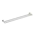 Nero Mecca Double Towel Rail 800mm Brushed Nickel