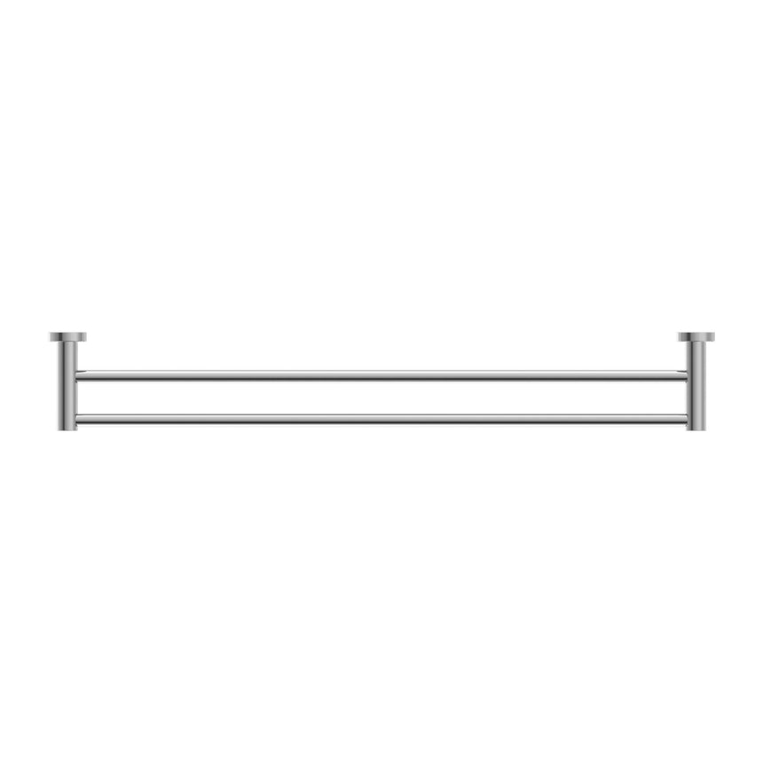 Nero Mecca Double Towel Rail 800mm Chrome Bathroom Accessories Nero