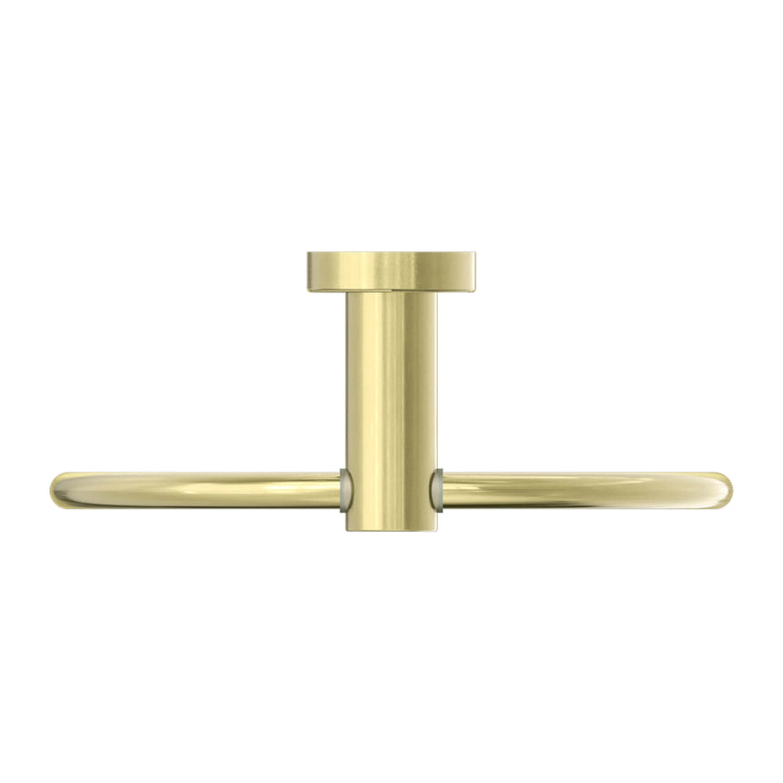 Nero Mecca Hand Towel Ring Brushed Yellow Gold Bathroom Accessories Nero