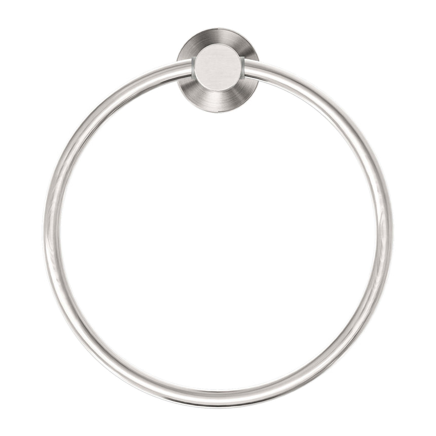 Nero Mecca Hand Towel Ring Brushed Nickel Bathroom Accessories Nero