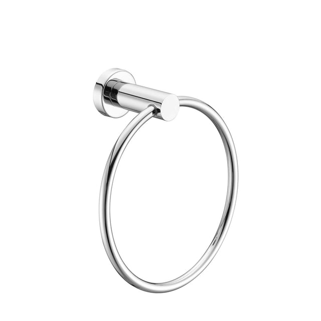 Nero Mecca Hand Towel Ring Chrome Bathroom Accessories Nero