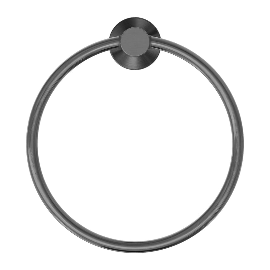 Nero Mecca Hand Towel Ring Gun Metal Bathroom Accessories Nero