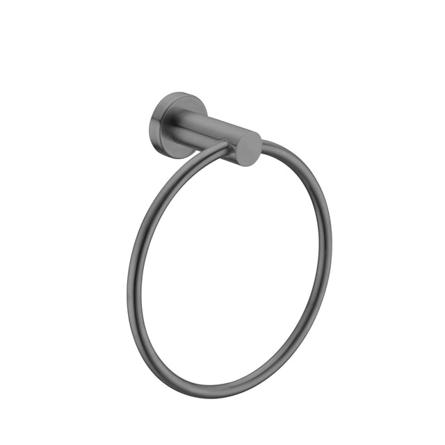 Nero Mecca Hand Towel Ring Gun Metal Bathroom Accessories Nero