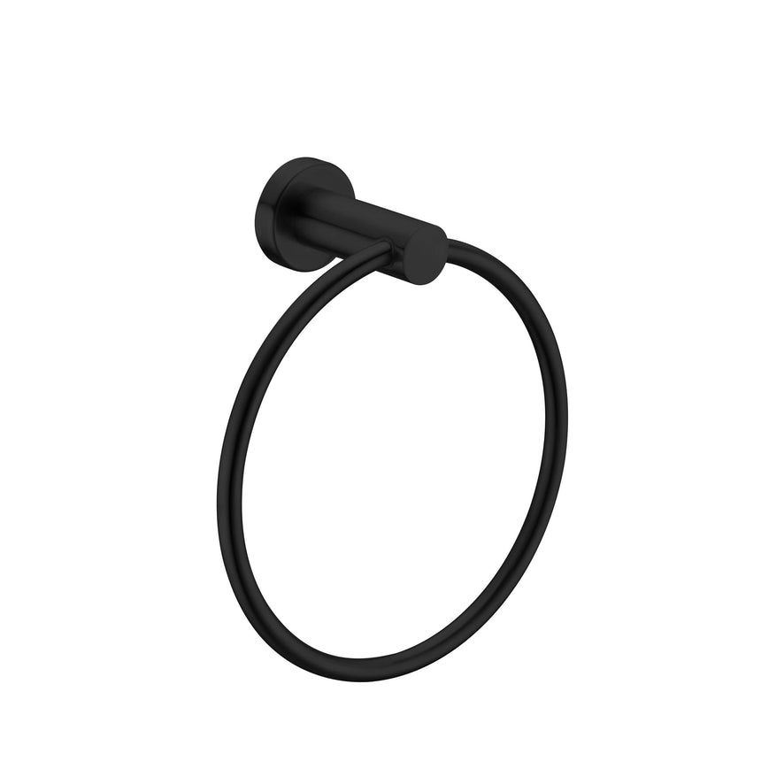 Nero Mecca Hand Towel Ring Matte Black Bathroom Accessories Nero