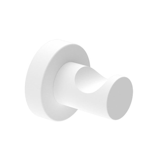 Nero Mecca Robe Hook Matte White Bathroom Accessories Nero