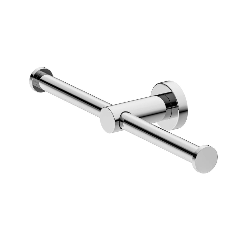 Nero Mecca Double Toilet Roll Holder Brushed Nickel Bathroom Accessories Nero