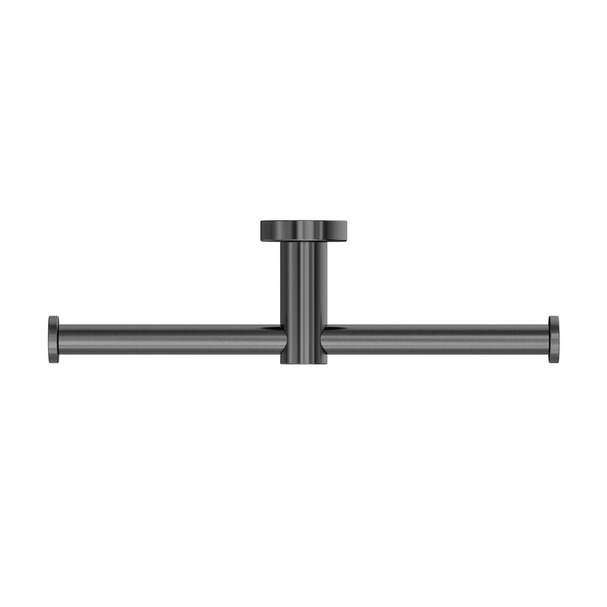 Nero Mecca Double Toilet Roll Holder Gun Metal Bathroom Accessories Nero