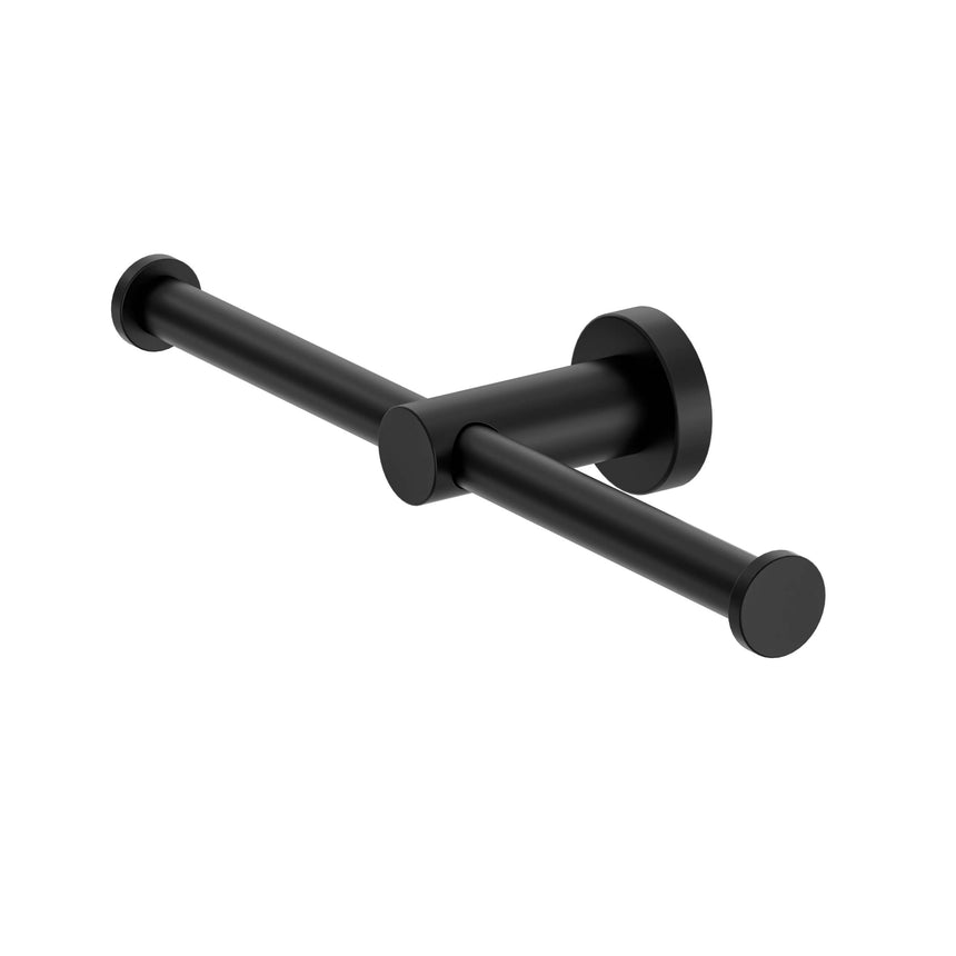 Nero Mecca Double Toilet Roll Holder Matte Black Bathroom Accessories Nero