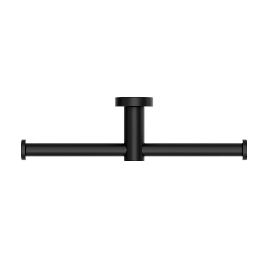 Nero Mecca Double Toilet Roll Holder Matte Black Bathroom Accessories Nero