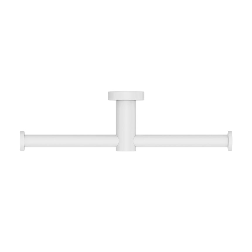 Nero Mecca Double Toilet Roll Holder Matte White Bathroom Accessories Nero
