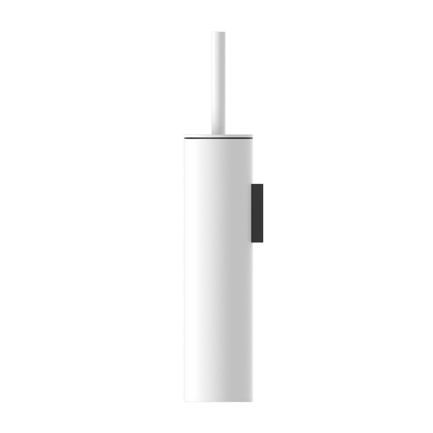 Nero Mecca Toilet Brush Holder Matte White Bathroom Accessories Nero