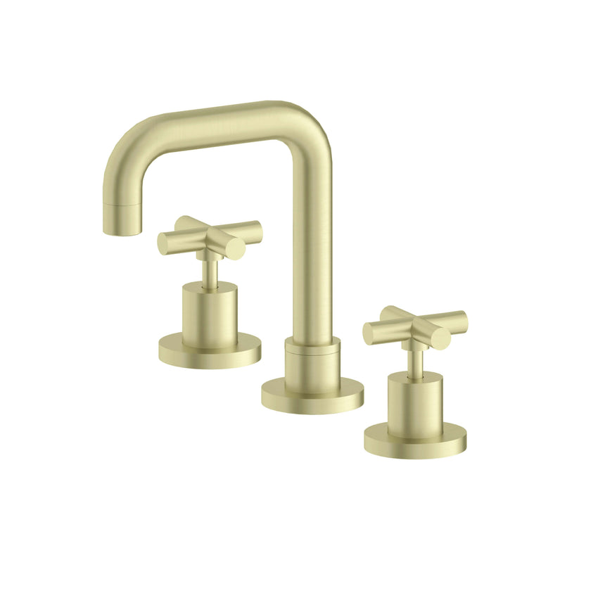 Nero X Plus Basin Set Brushed Yellow Gold Tapware Nero