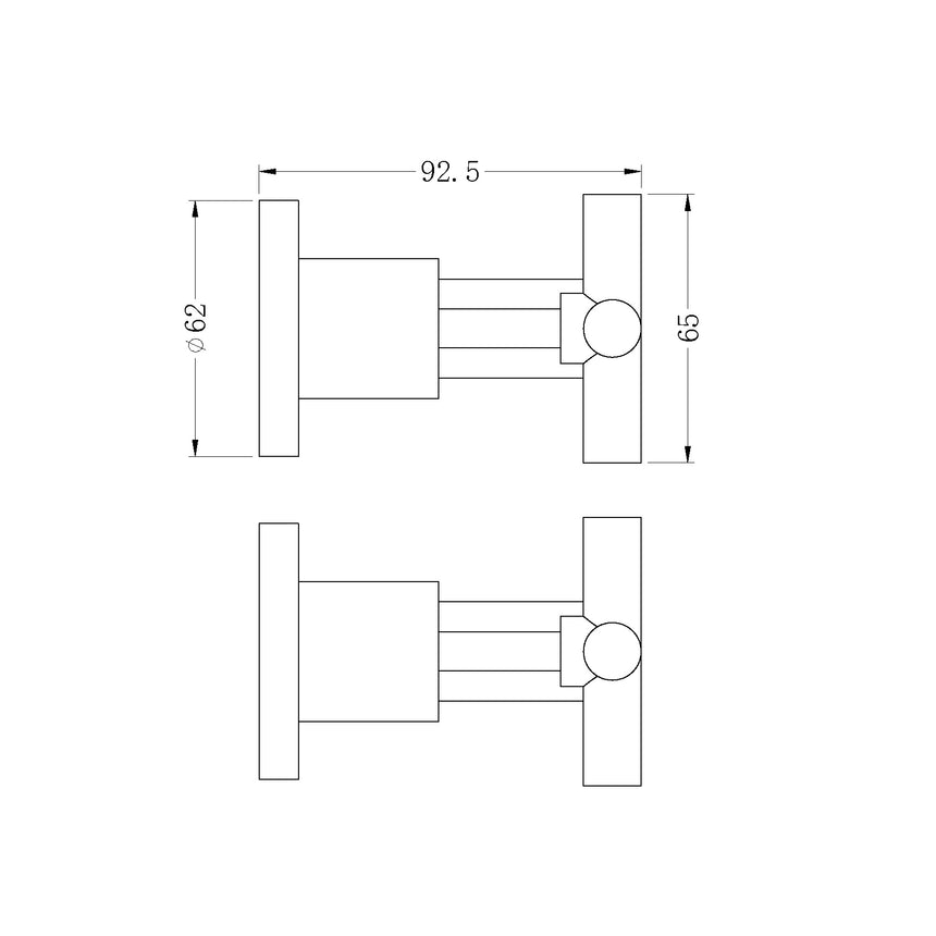 Nero X Plus Wall Tops Assembly Matte Black Tapware Nero