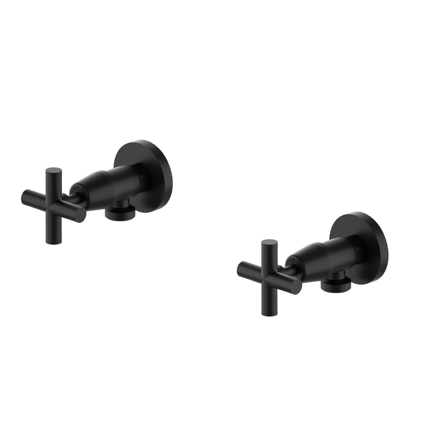 Nero X Plus Washing Machine Stops Matte Black Tapware Nero
