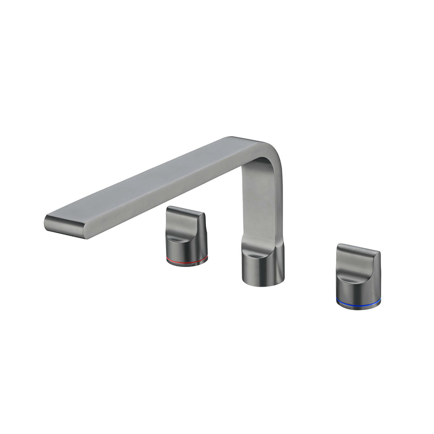 Nero Pearl Bath Set Gun Metal Bath Spout Nero