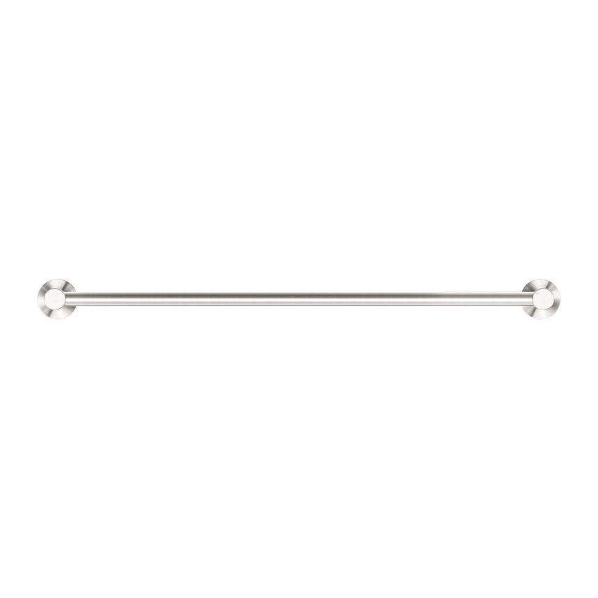Nero Dolce Single Towel Rail 600mm Brushed Nickel Bathroom Accessories Nero