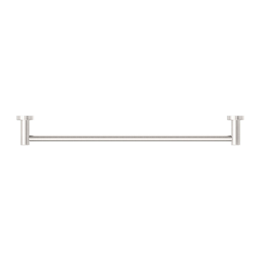 Nero Dolce Single Towel Rail 600mm Brushed Nickel Bathroom Accessories Nero