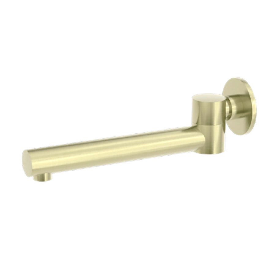 Nero Dolce Wall Mounted Swivel Bath Spout Brushed Yellow Gold Bath Spout Nero