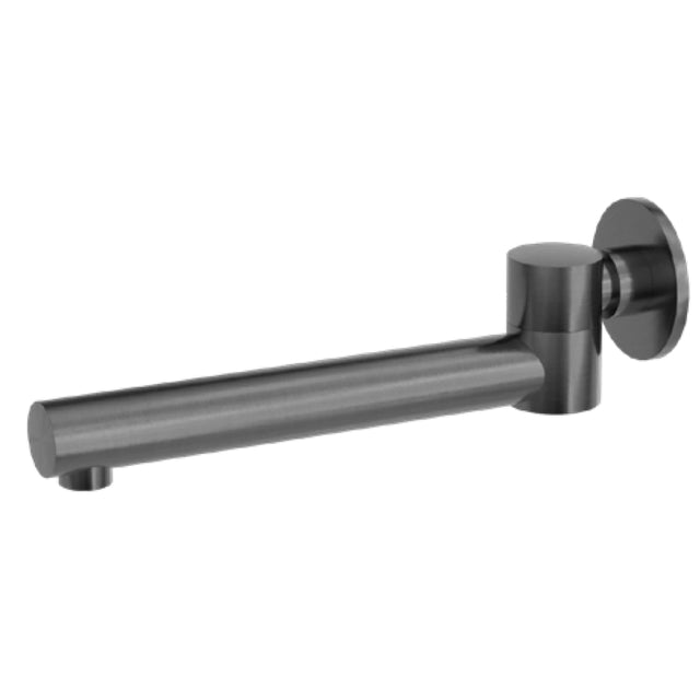 Nero Dolce Wall Mounted Swivel Bath Spout Gun Metal Bath Spout Nero