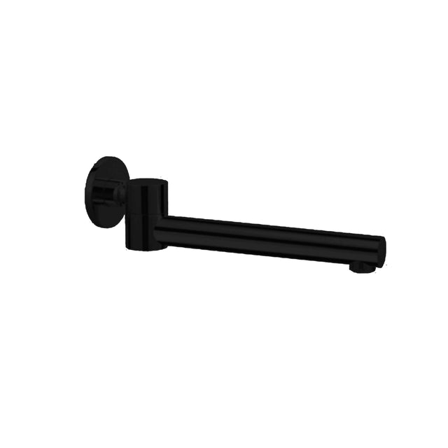 Nero Dolce Wall Mounted Swivel Bath Spout Matte Black Bath Spout Nero