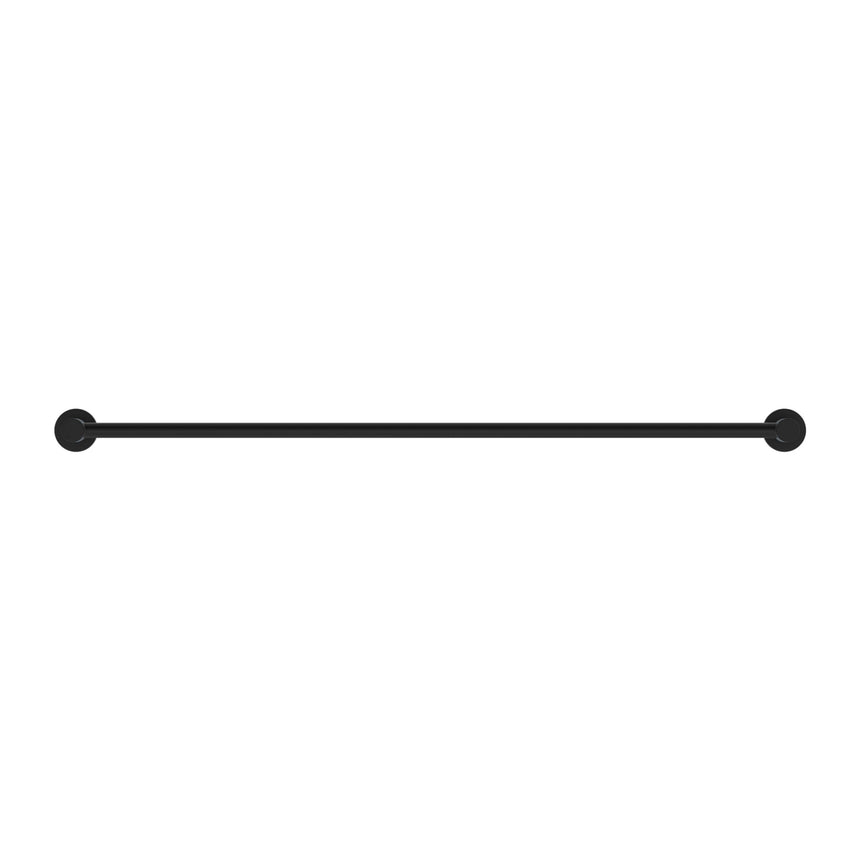 Nero Dolce Single Towel Rail 800mm Matte Black Bathroom Accessories Nero