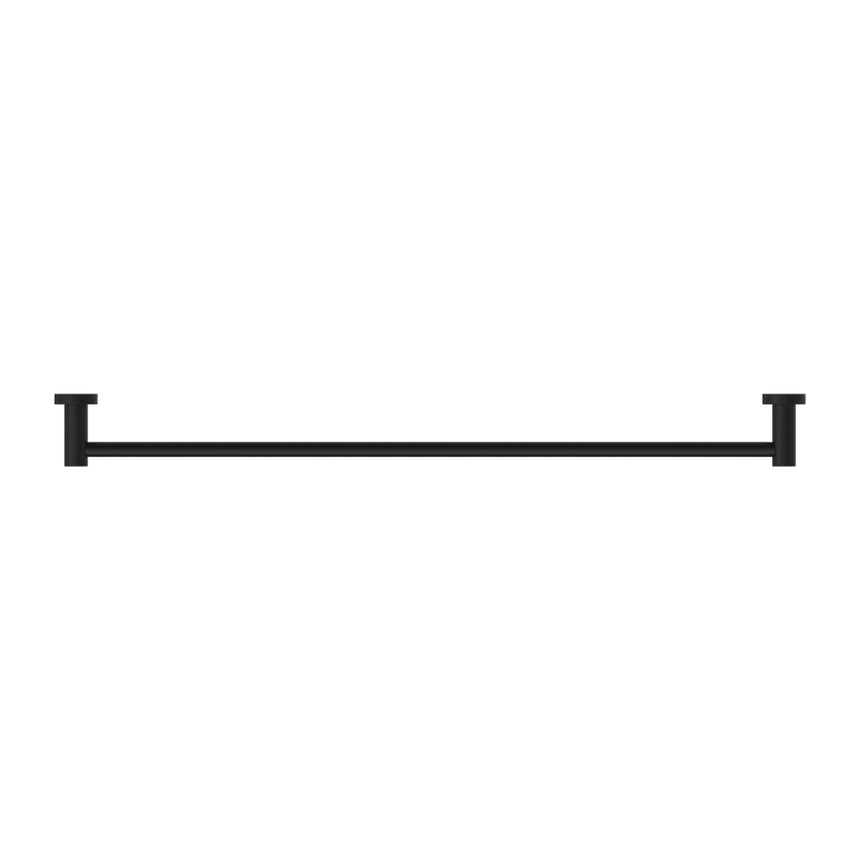 Nero Dolce Single Towel Rail 800mm Matte Black Bathroom Accessories Nero
