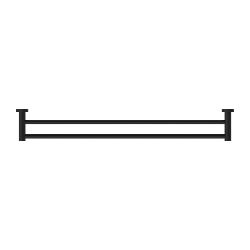 Nero Dolce Double Towel Rail 800mm Matte Black Bathroom Accessories Nero