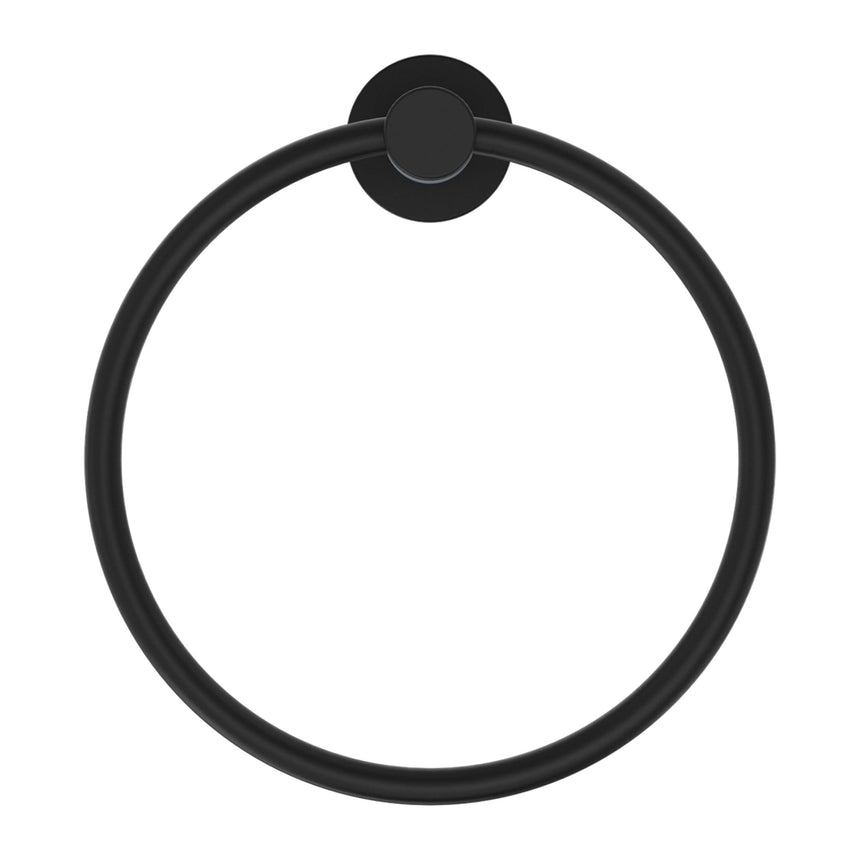 Nero Dolce Hand Towel Ring Matte Black Bathroom Accessories Nero