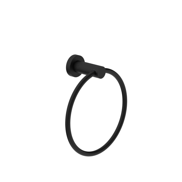 Nero Dolce Hand Towel Ring Matte Black Bathroom Accessories Nero