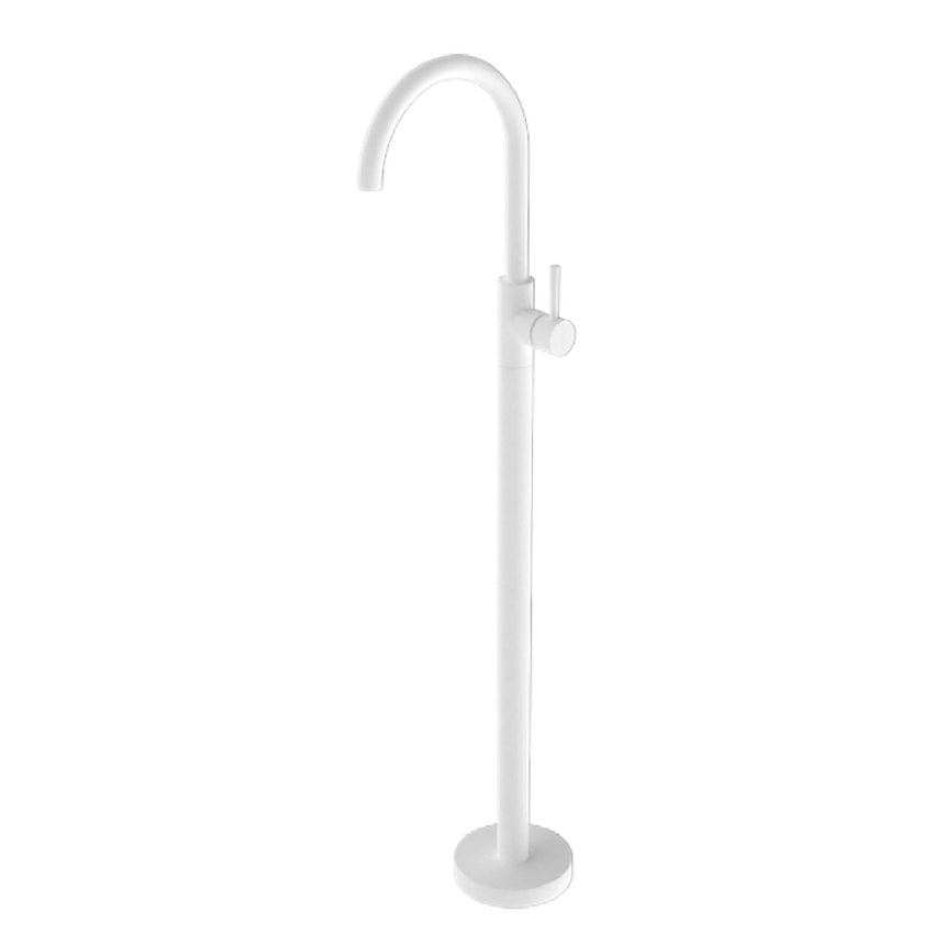 Nero Floormount Mixer Matte White Shower Nero