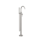 Nero Round Floormount Mixer With Handshower Brushed Nickel