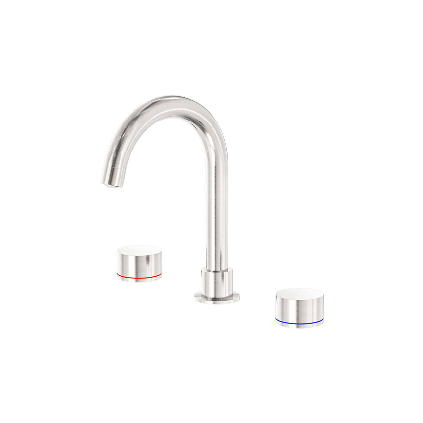 Nero Kara Basin Set Brushed Nickel Tapware Nero