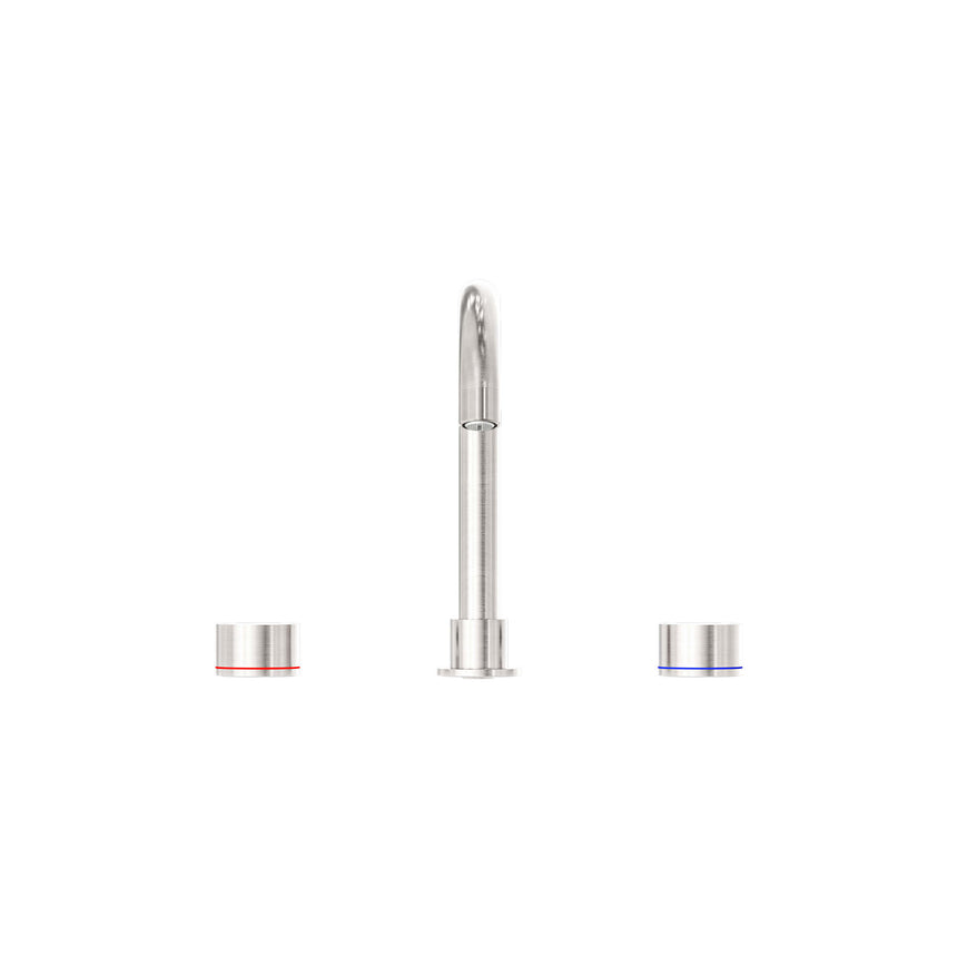 Nero Kara Basin Set Brushed Nickel Tapware Nero