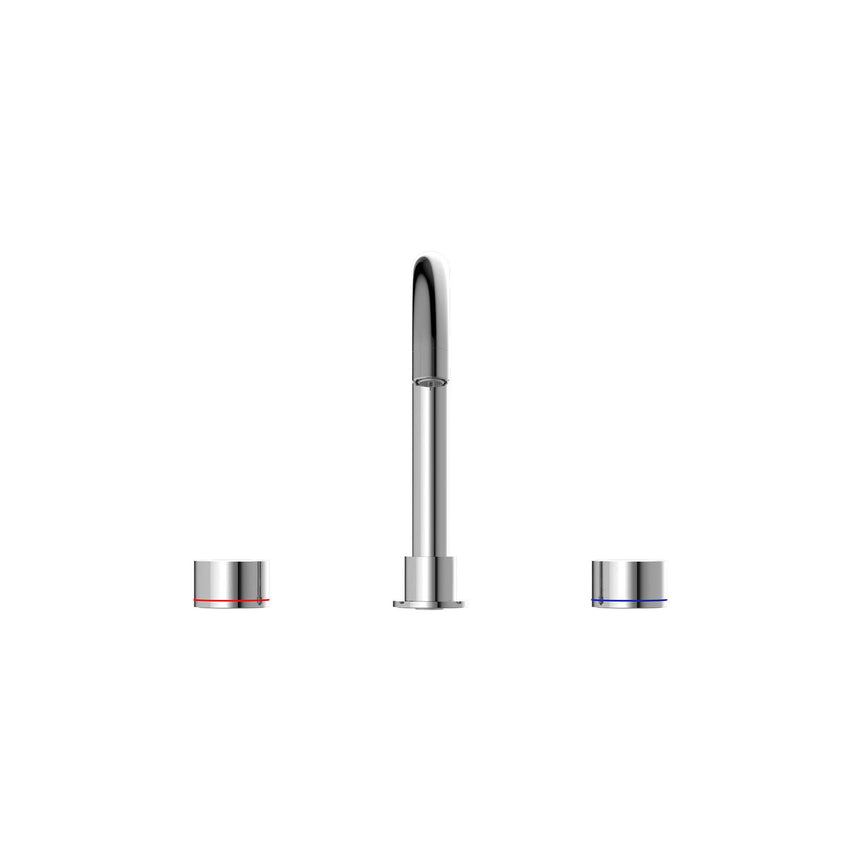 Nero Kara Basin Set Chrome Tapware Nero