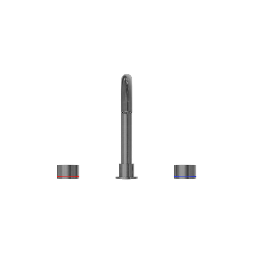 Nero Kara Basin Set Gun Metal Tapware Nero