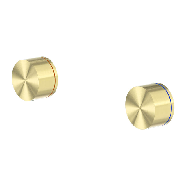 Nero Kara Wall Top Assemblies Brushed Yellow Gold Tapware Nero