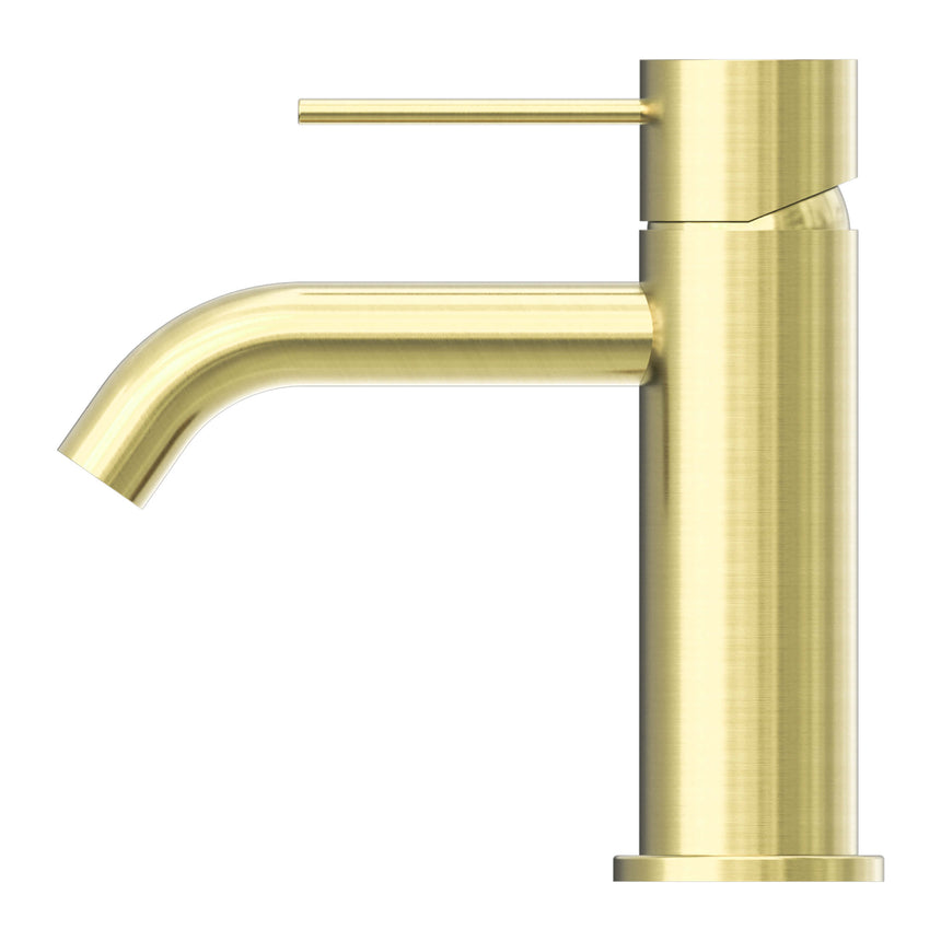 Nero Mecca Basin Mixer Brushed Yellow Gold Tapware Nero