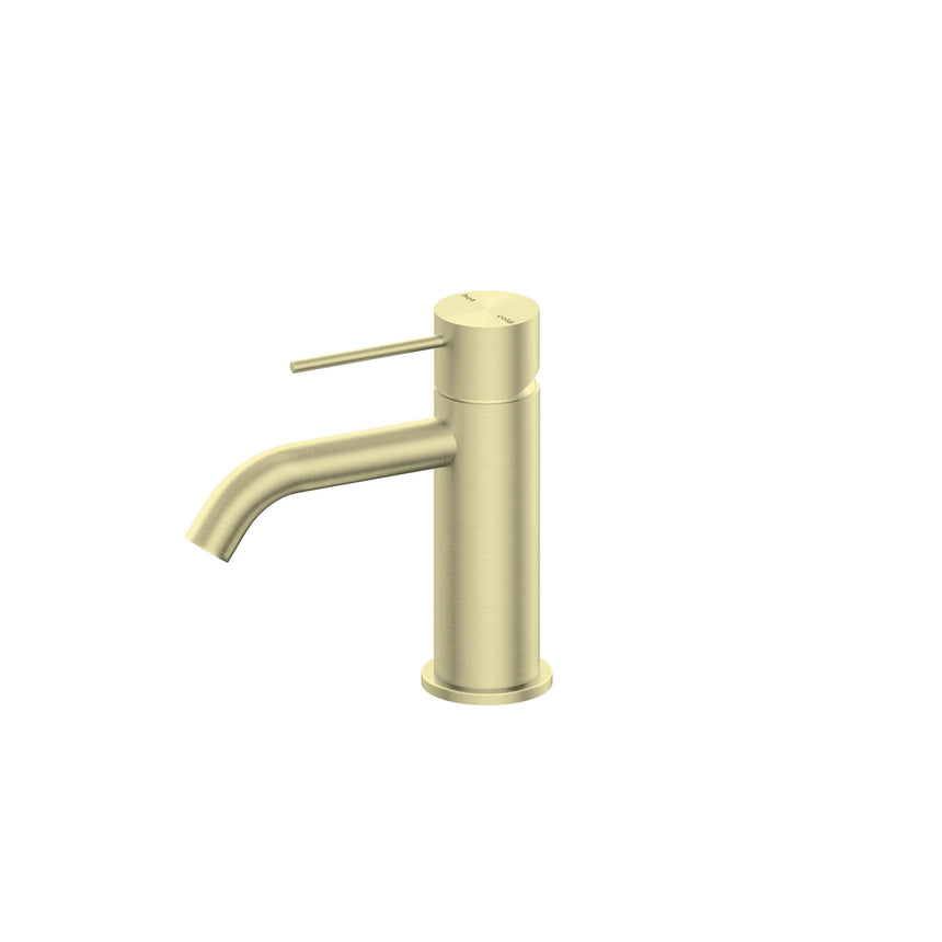 Nero Mecca Basin Mixer Brushed Yellow Gold Tapware Nero
