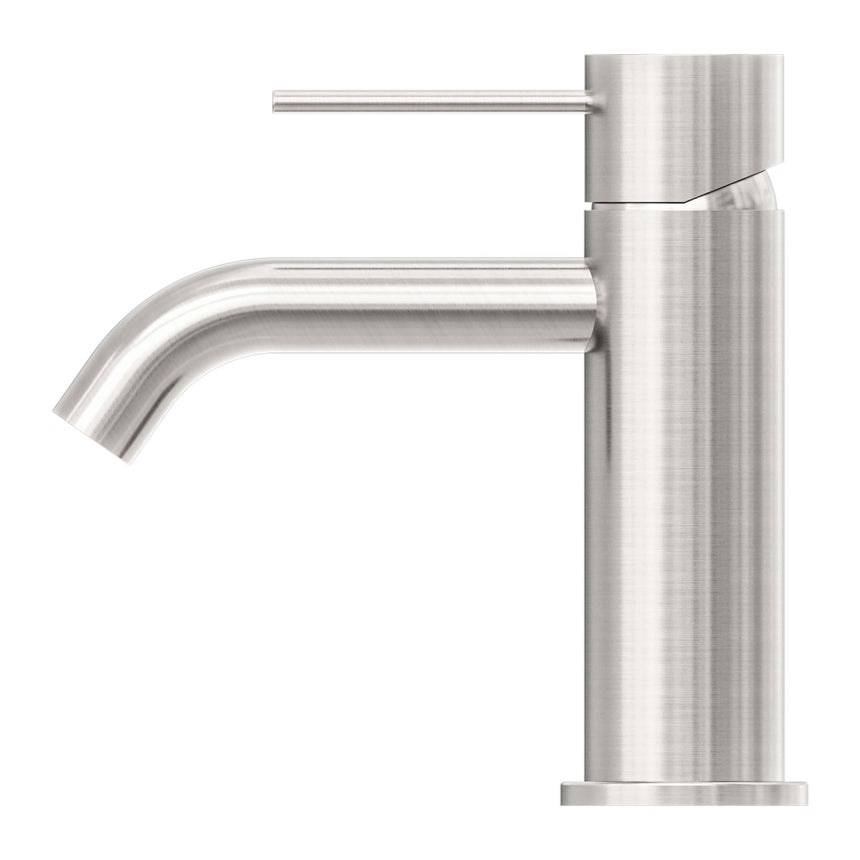 Nero Mecca Basin Mixer Brushed Nickel Tapware Nero