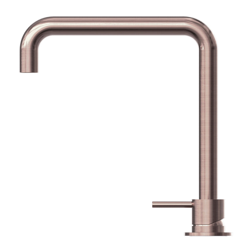 Nero Mecca Hob Basin Mixer Square Spout Brushed Bronze Tapware Nero