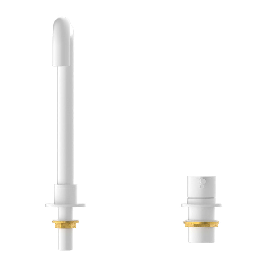 Nero Mecca Hob Basin Mixer Square Spout Matte White Tapware Nero