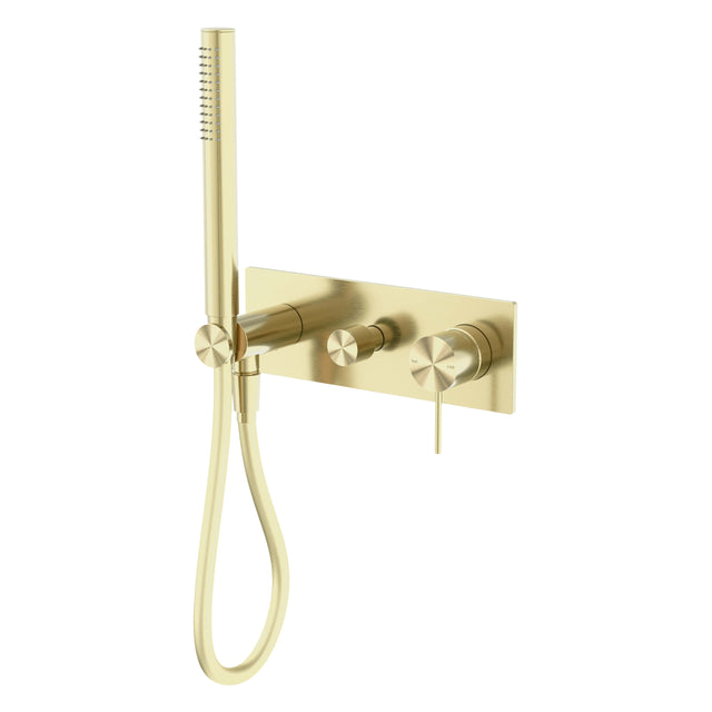 Nero Mecca Shower Mixer Divertor Systerm Brushed Gold Shower Nero