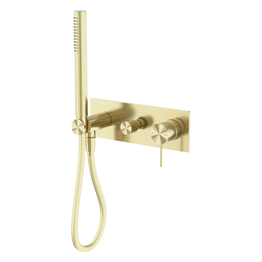 Nero Mecca Shower Mixer Divertor Systerm Brushed Gold Shower Nero