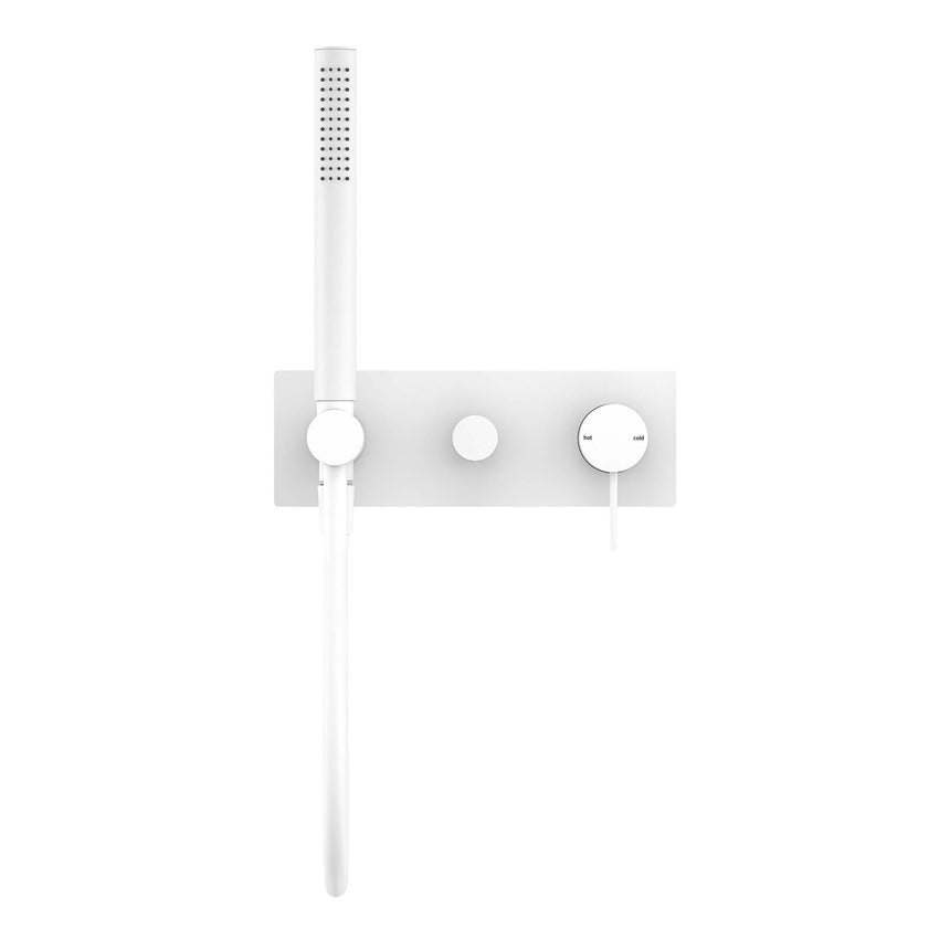 Nero Mecca Shower Mixer Divertor Systerm Matte White Shower Nero