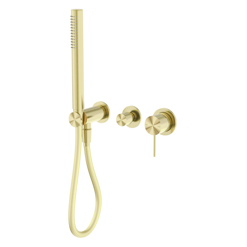 Nero Mecca Shower Mixer Divertor Systerm Separate Back Plate Brushed Gold Shower Nero