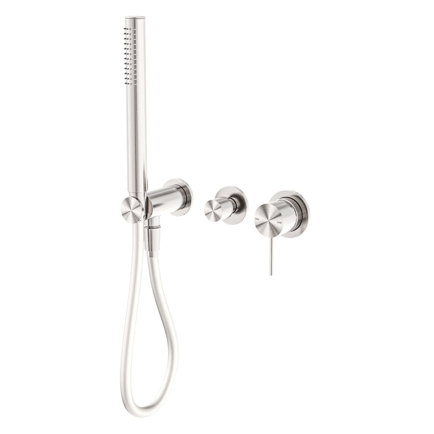 Nero Mecca Shower Mixer Divertor Systerm Separate Back Plate Brushed Nickel Shower Nero